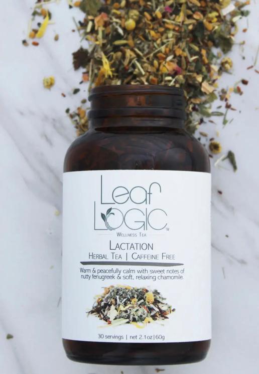 Lactation Loose Leaf Tea Amber Refillable Jar 100% Organic