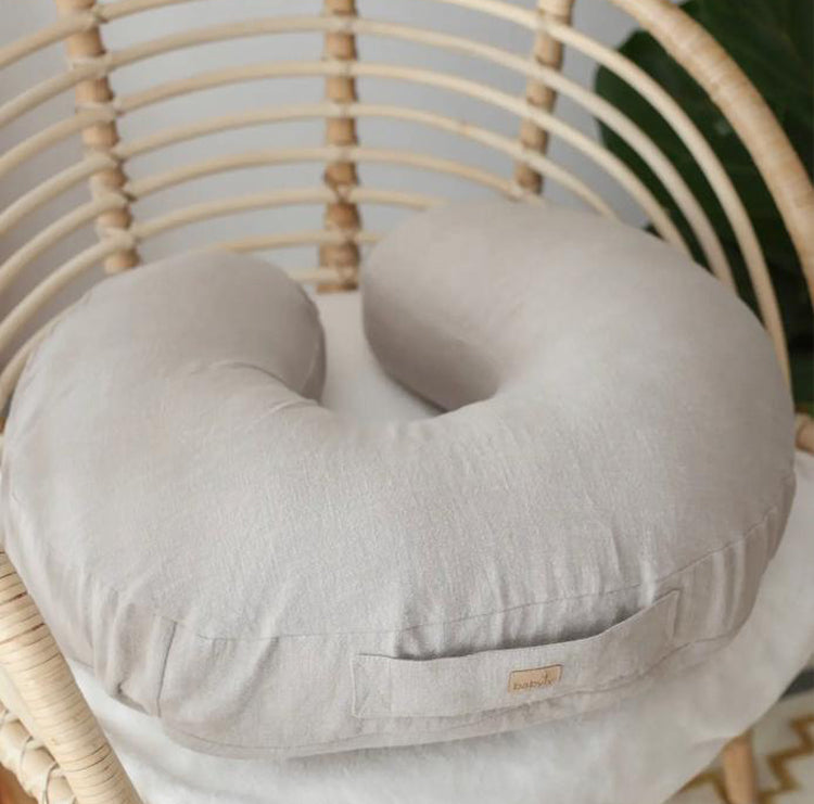 Linen Nursing Pillow, Breast Feeding Pillow